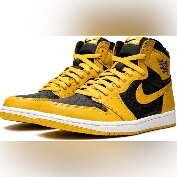Jordan 1 Retro High OG Pollen Men's Shoes | Color: Black/Yellow 🐝🐝🐝 - Picture 1 of 9